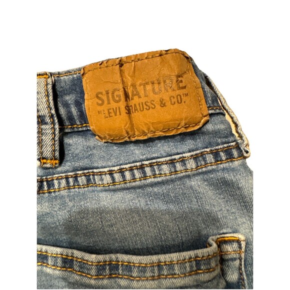 Signature Levi Strauss Jeans Mens W38L30 Blue S37 Slim Straight Stretch Denim - Picture 9 of 9